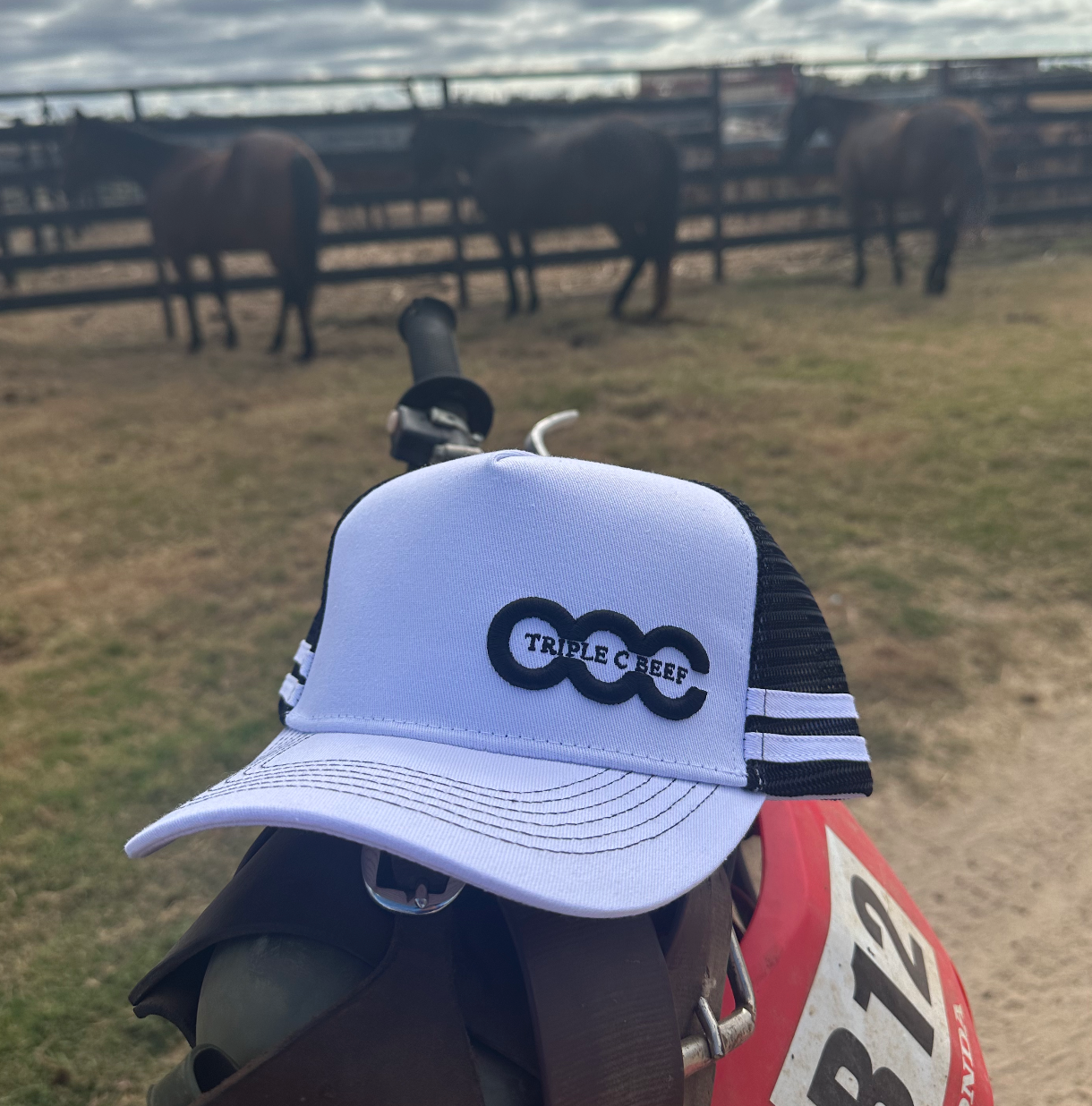 Trucker Cap | Triple C Beef White | Black