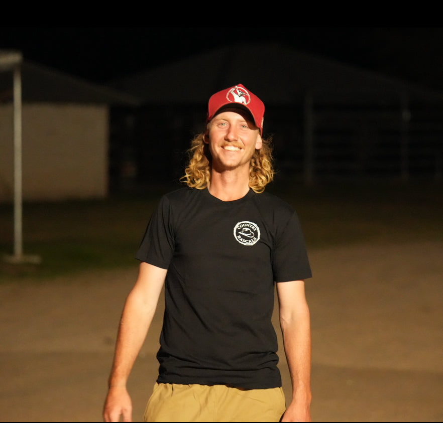 Country Rascals Signature Tee Black White