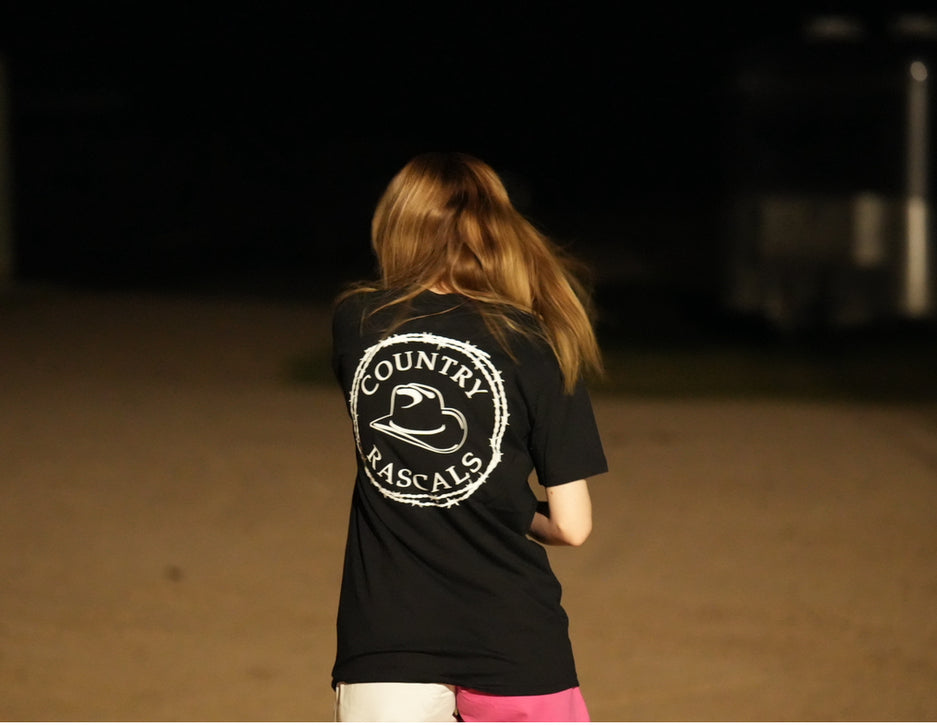 Country Rascals Signature Tee Black White
