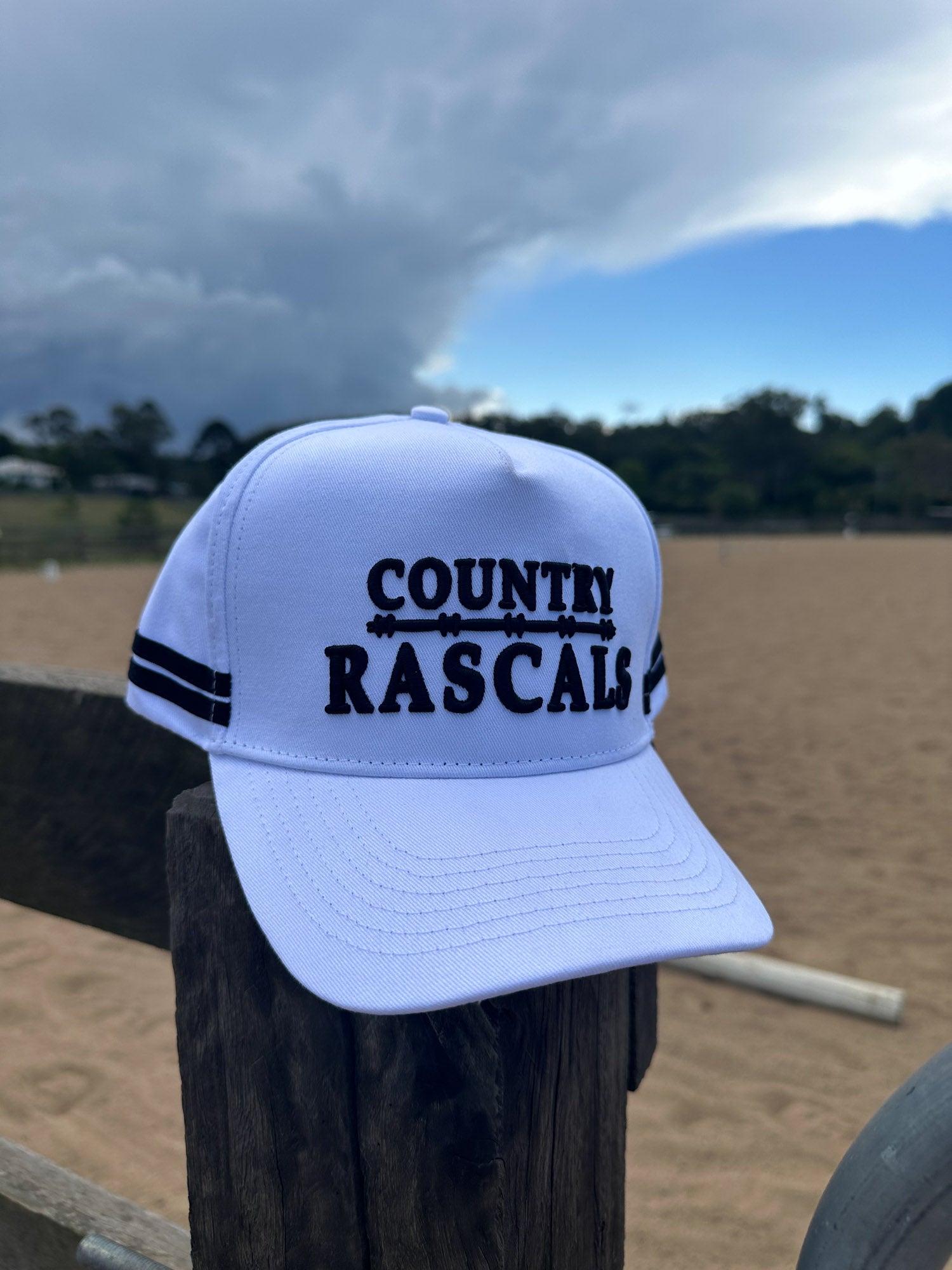 Trucker Cap | Branded 100% Cotton White | Black