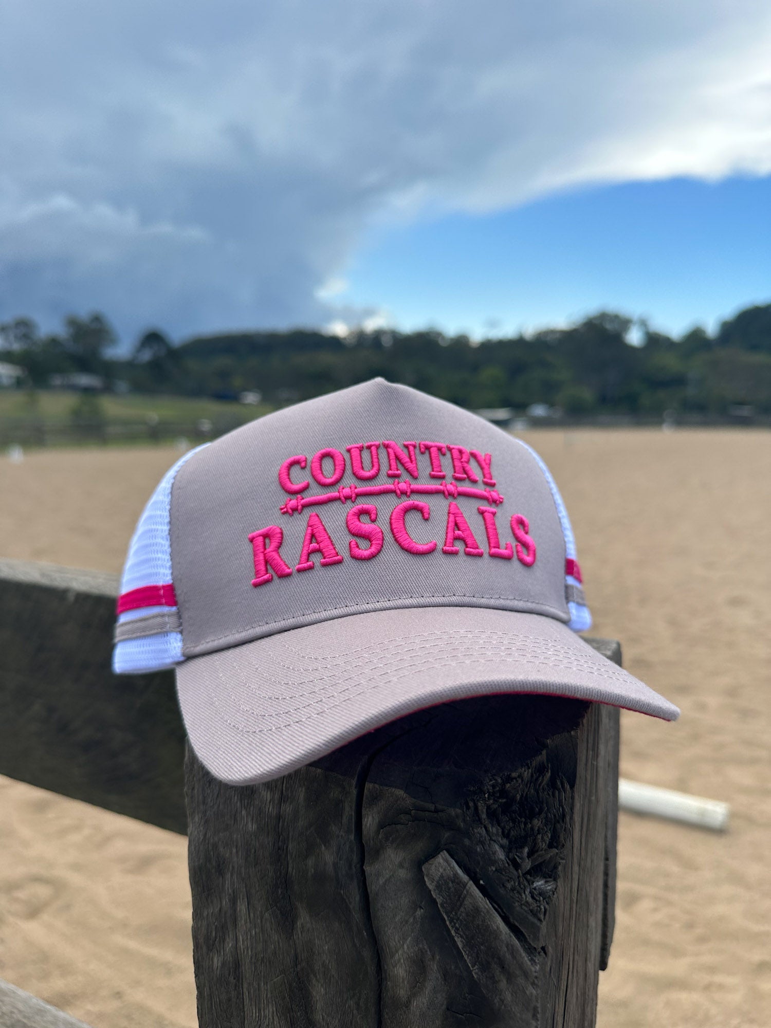 Trucker Cap | Branded Grey | Pink – The Country Rascals