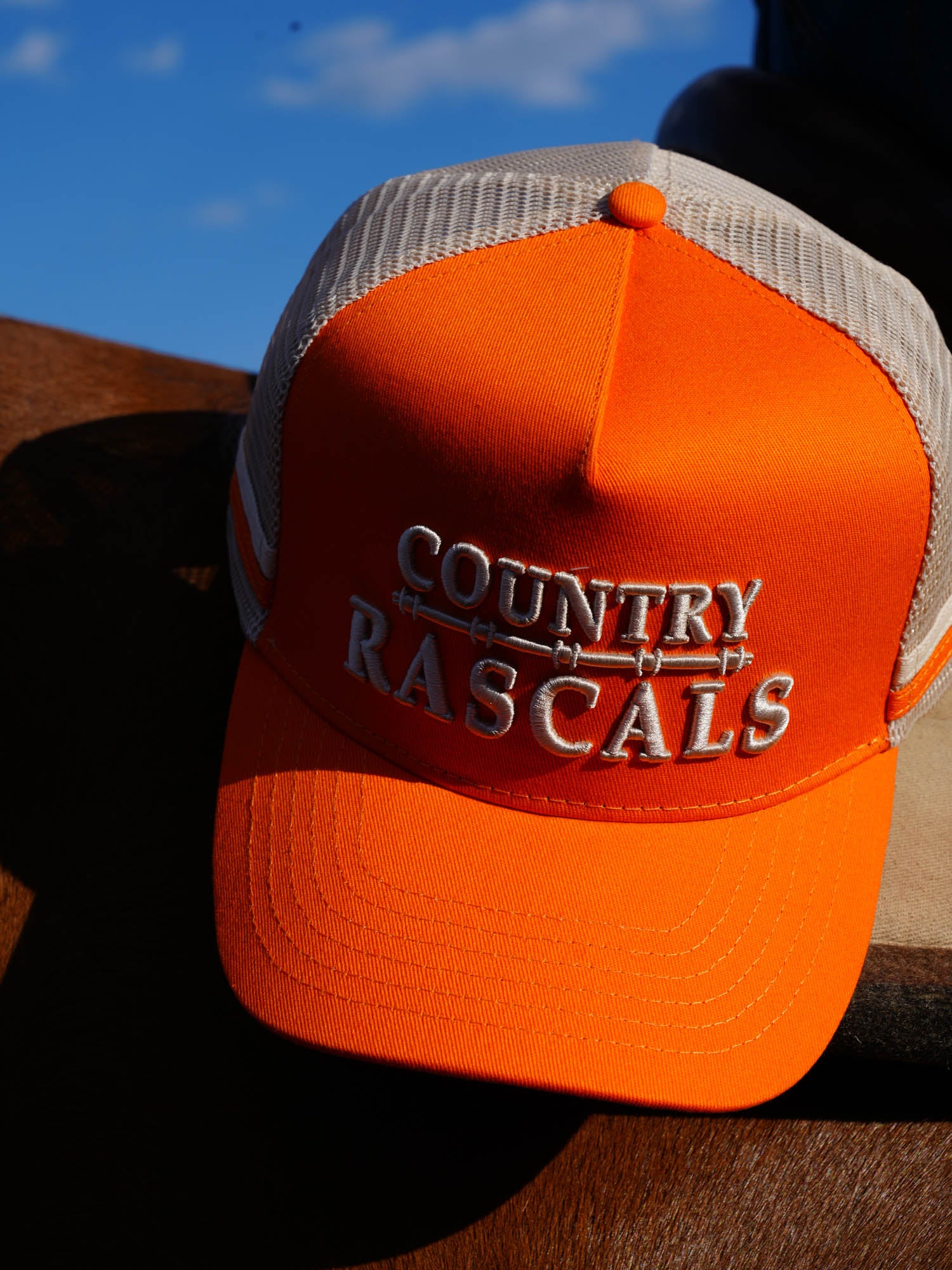Trucker Cap | Orange | Beige | 57-62cm – The Country Rascals