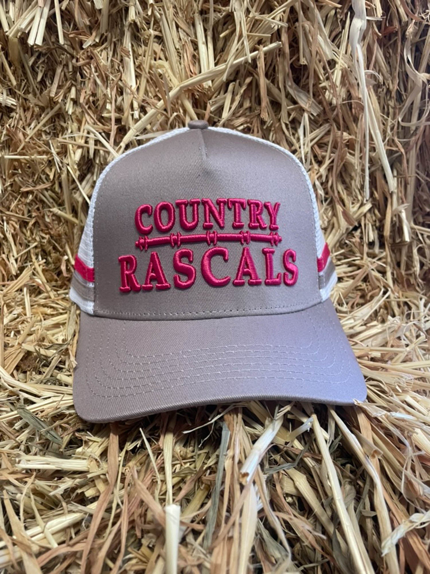 Trucker Cap | Branded Grey | Pink | Lined | S 53-59 – The Country Rascals