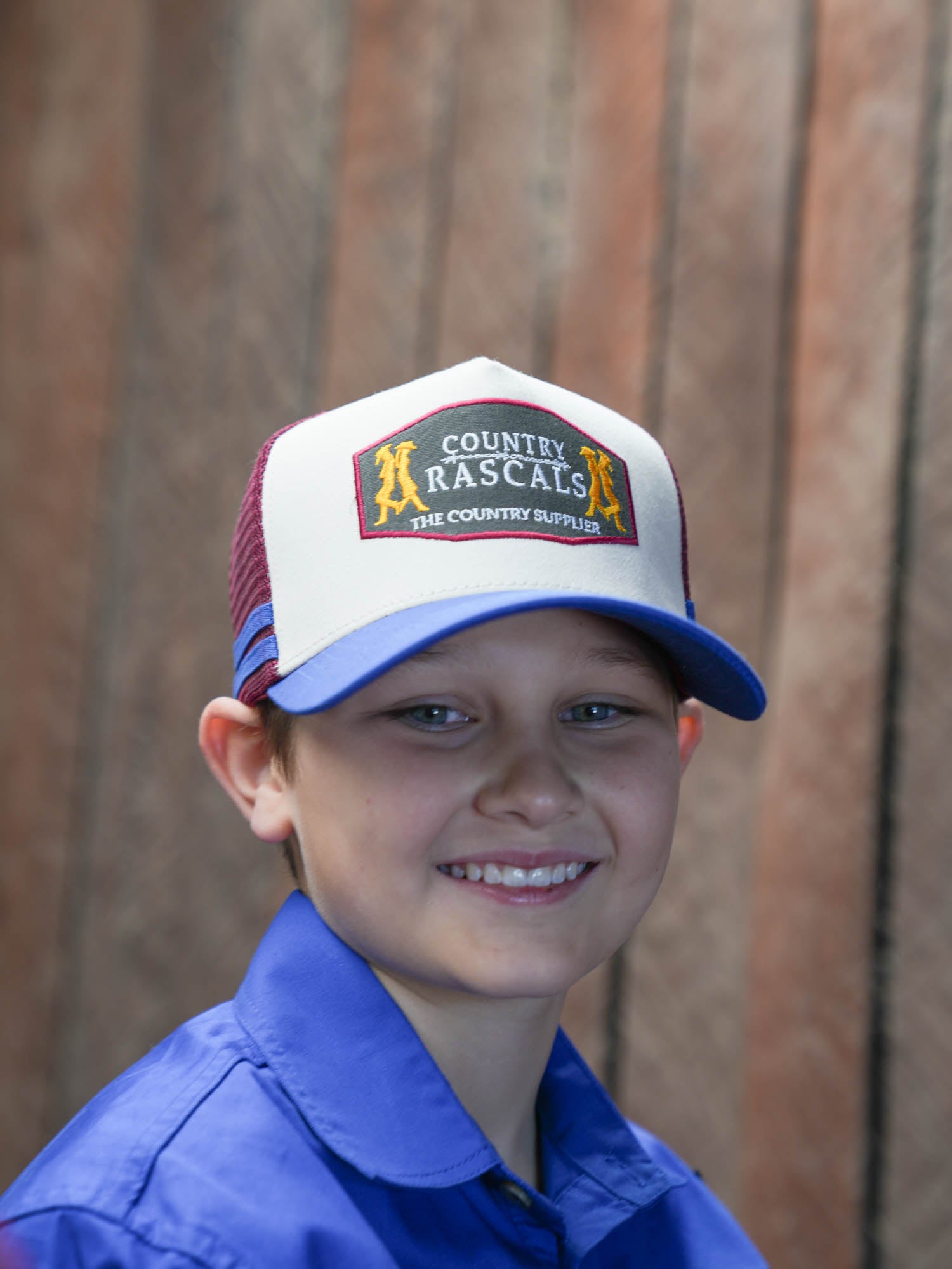 Trucker Cap | Blue | Beige | Maroon